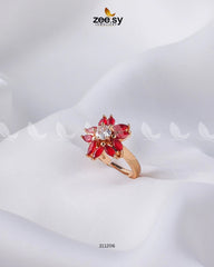 Daisy Ring Red - Zeesy Jewellery