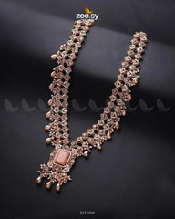 Burro's-tail Long Malla Necklace Golden Champagne - Zeesy Jewellery