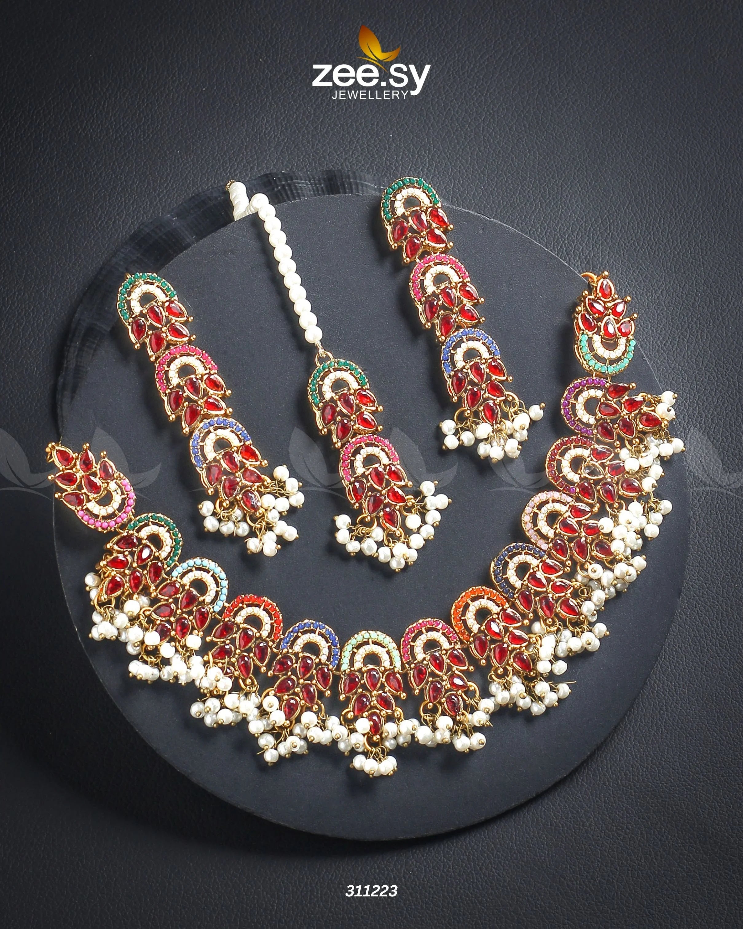 Celestial Necklace Red - Zeesy Jewellery
