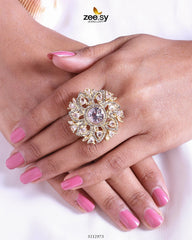 Emma Ring Golden White - Zeesy Jewellery