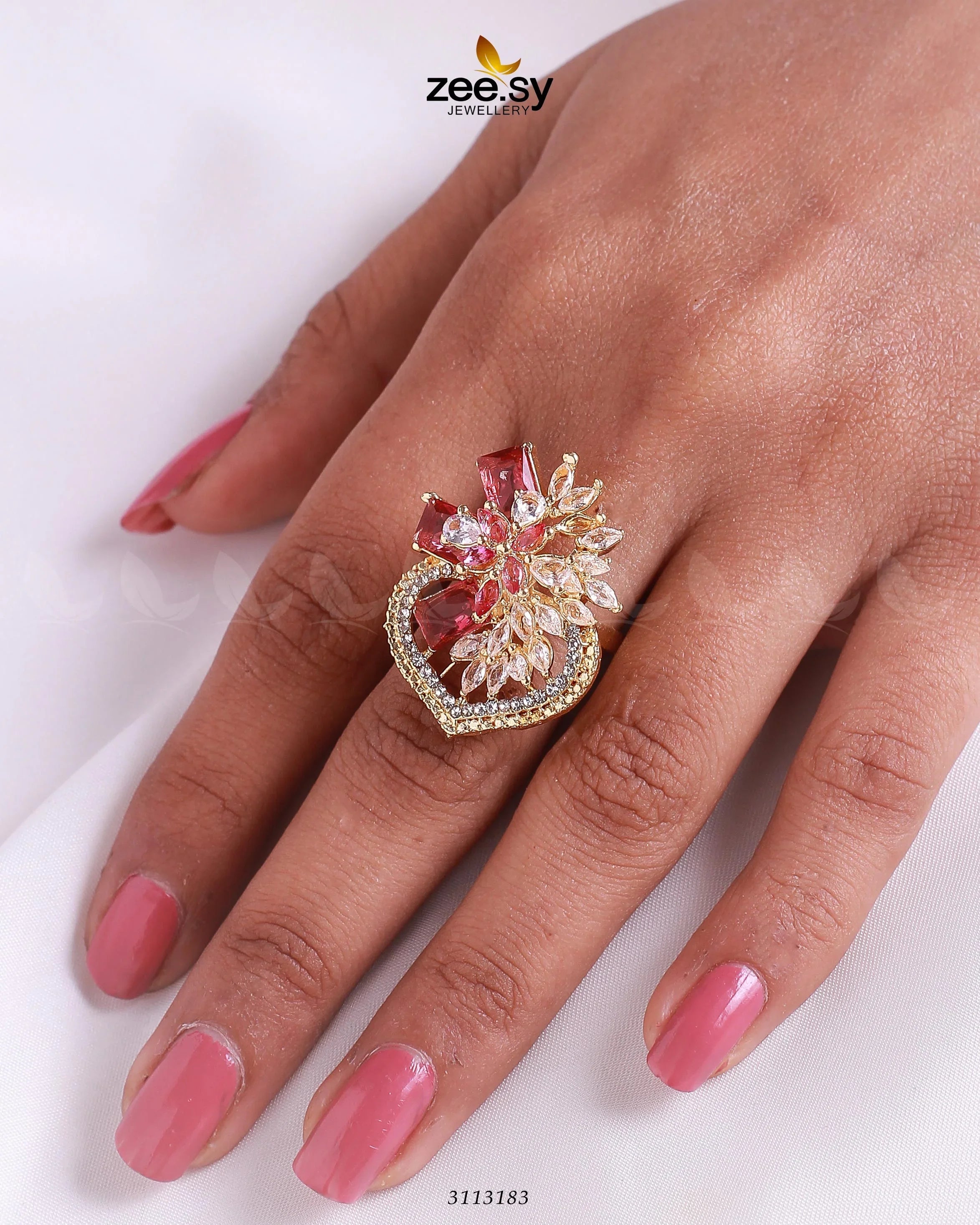 Hoya Ring Golden Ruby - Zeesy Jewellery