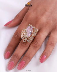 Croton Ring Golden White - Zeesy Jewellery