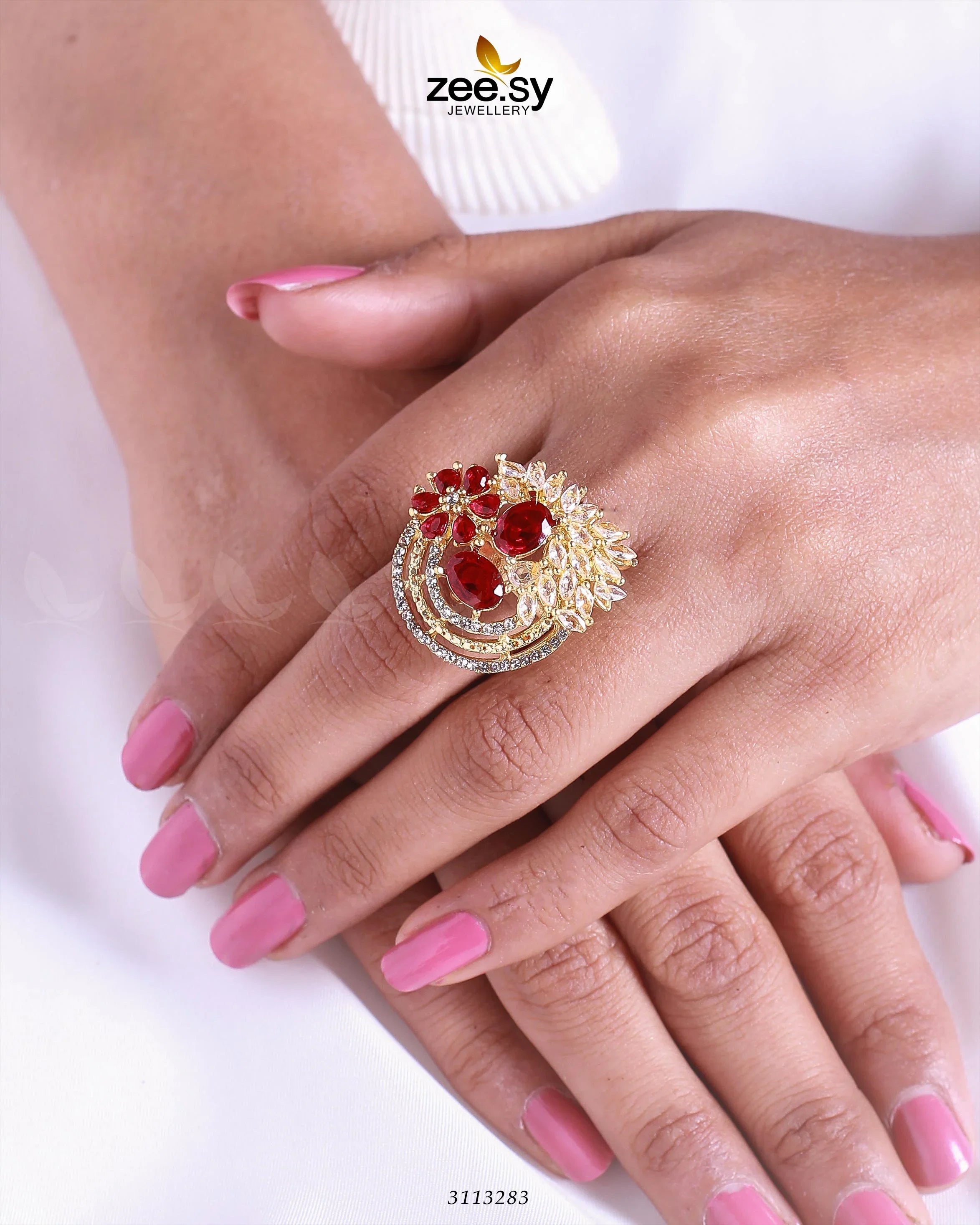 Zoya's Ring Golden Red - Zeesy Jewellery