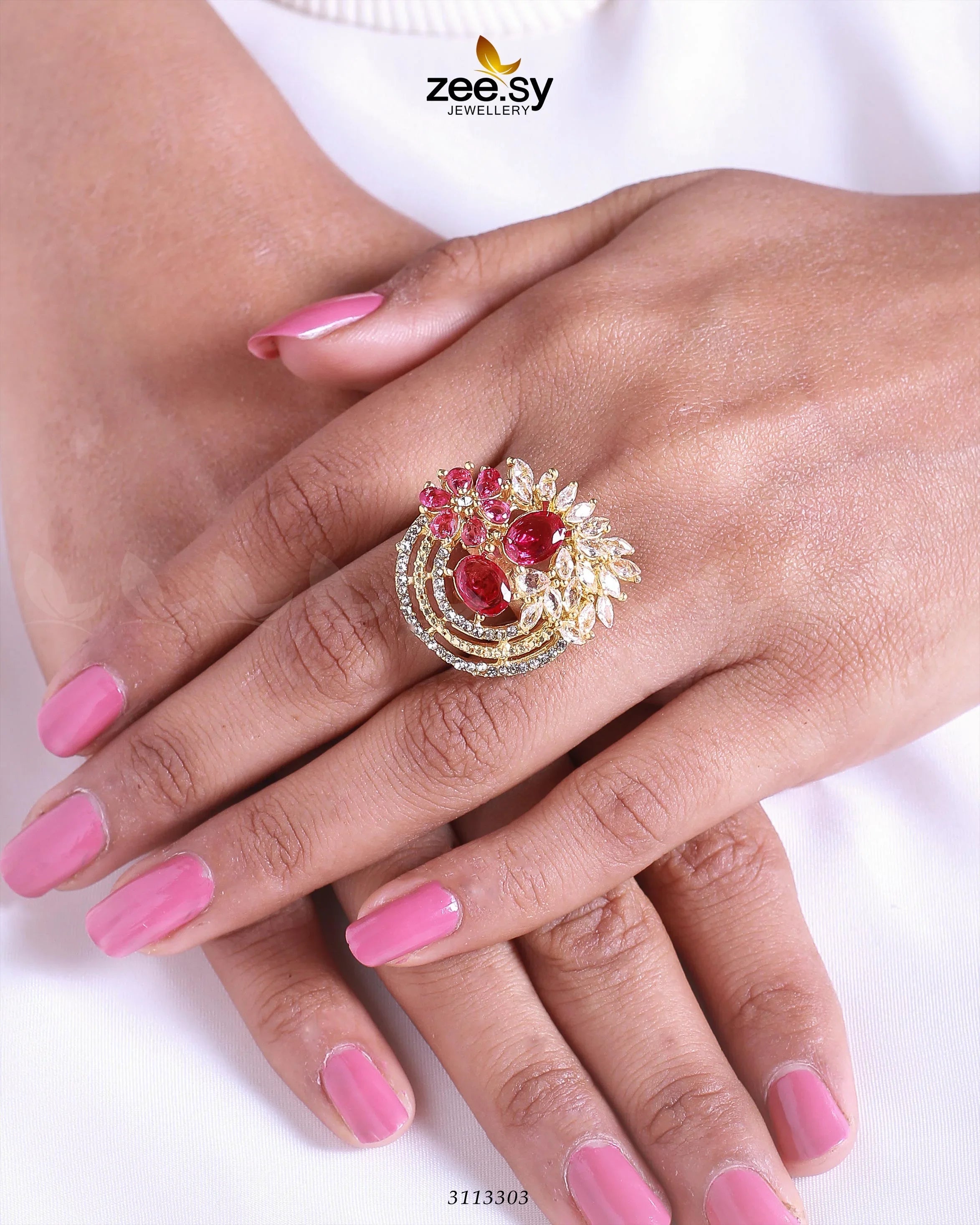 Zoya's Ring Golden Ruby - Zeesy Jewellery