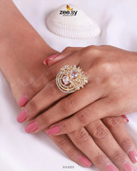 Zoya's Ring Golden White - Zeesy Jewellery