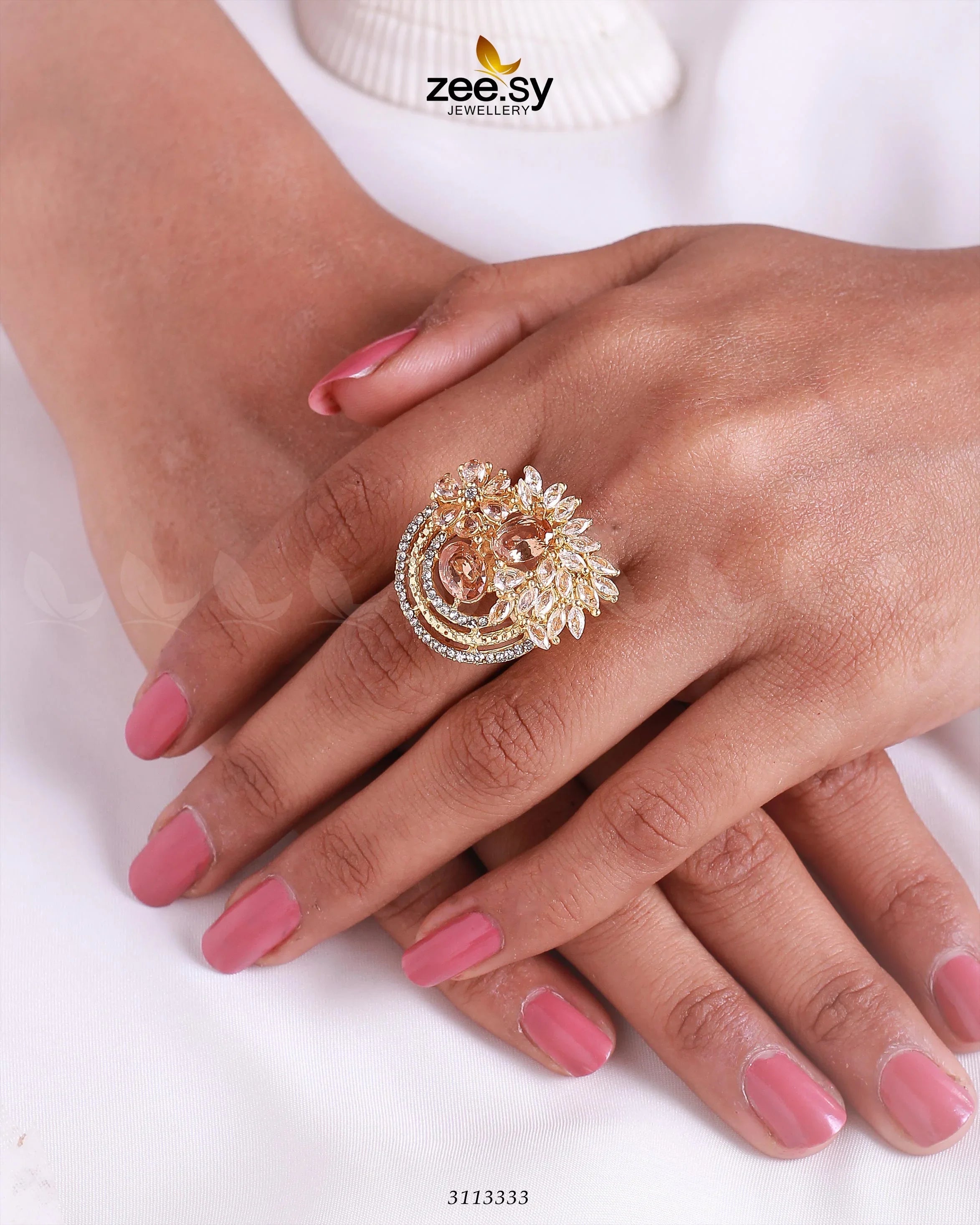 Zoya's Ring Golden Champagne - Zeesy Jewellery