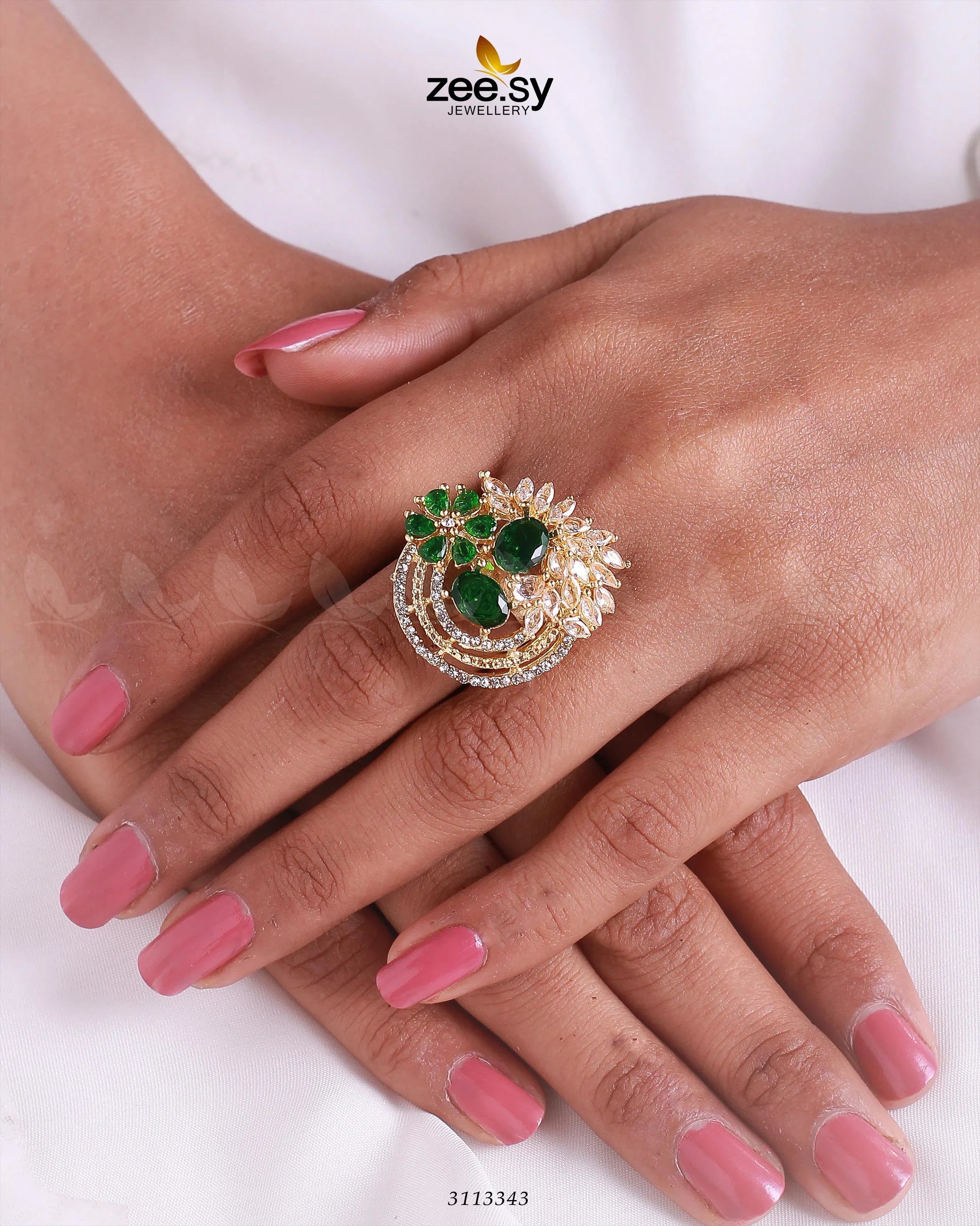 Zoya's Ring Golden Green - Zeesy Jewellery