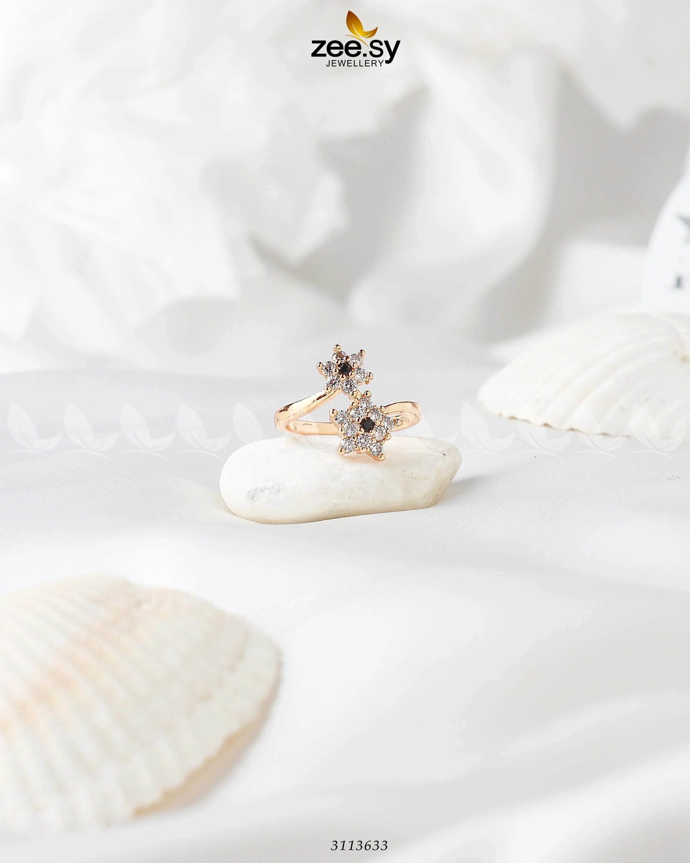 Orla Ring Golden Black 17 - Zeesy Jewellery