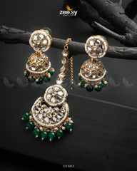 Anam Earrings Green - Zeesy Jewellery