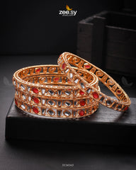 Rihanna Bangles Fuchsia 2*10 - Zeesy Jewellery