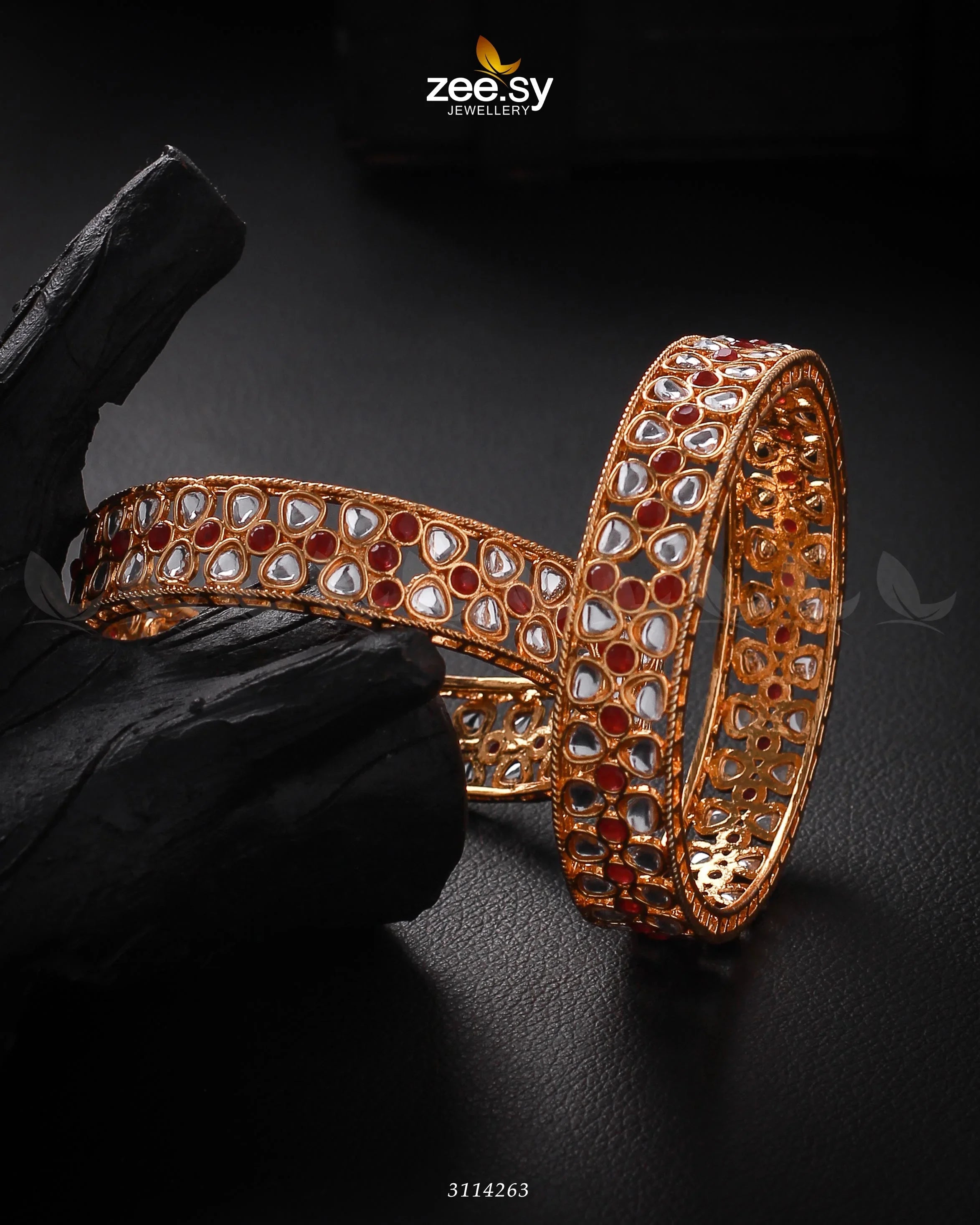 Selena Bangles Fuchsia 2*6 - Zeesy Jewellery