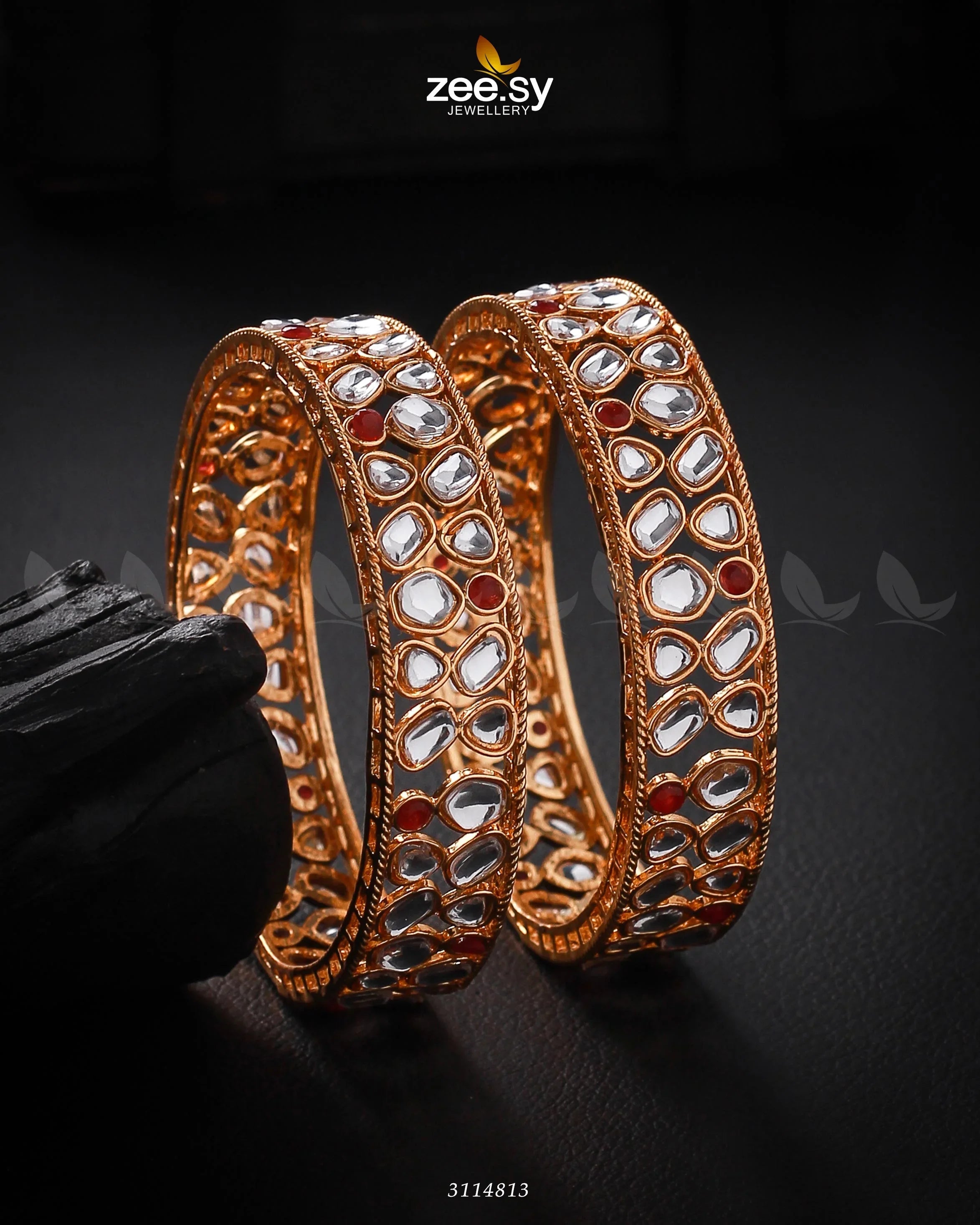 Saffron Bangles Fuchsia 2*10 - Zeesy Jewellery