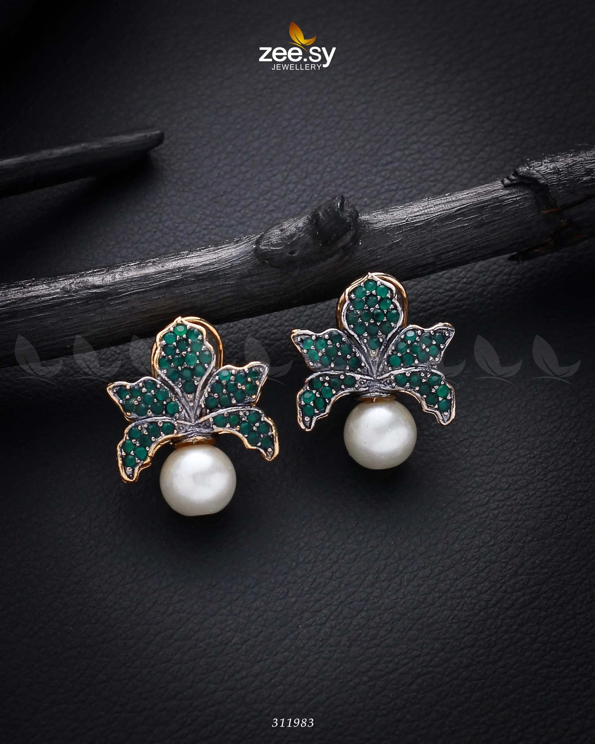 Foxglove Earrings Green - Zeesy Jewellery