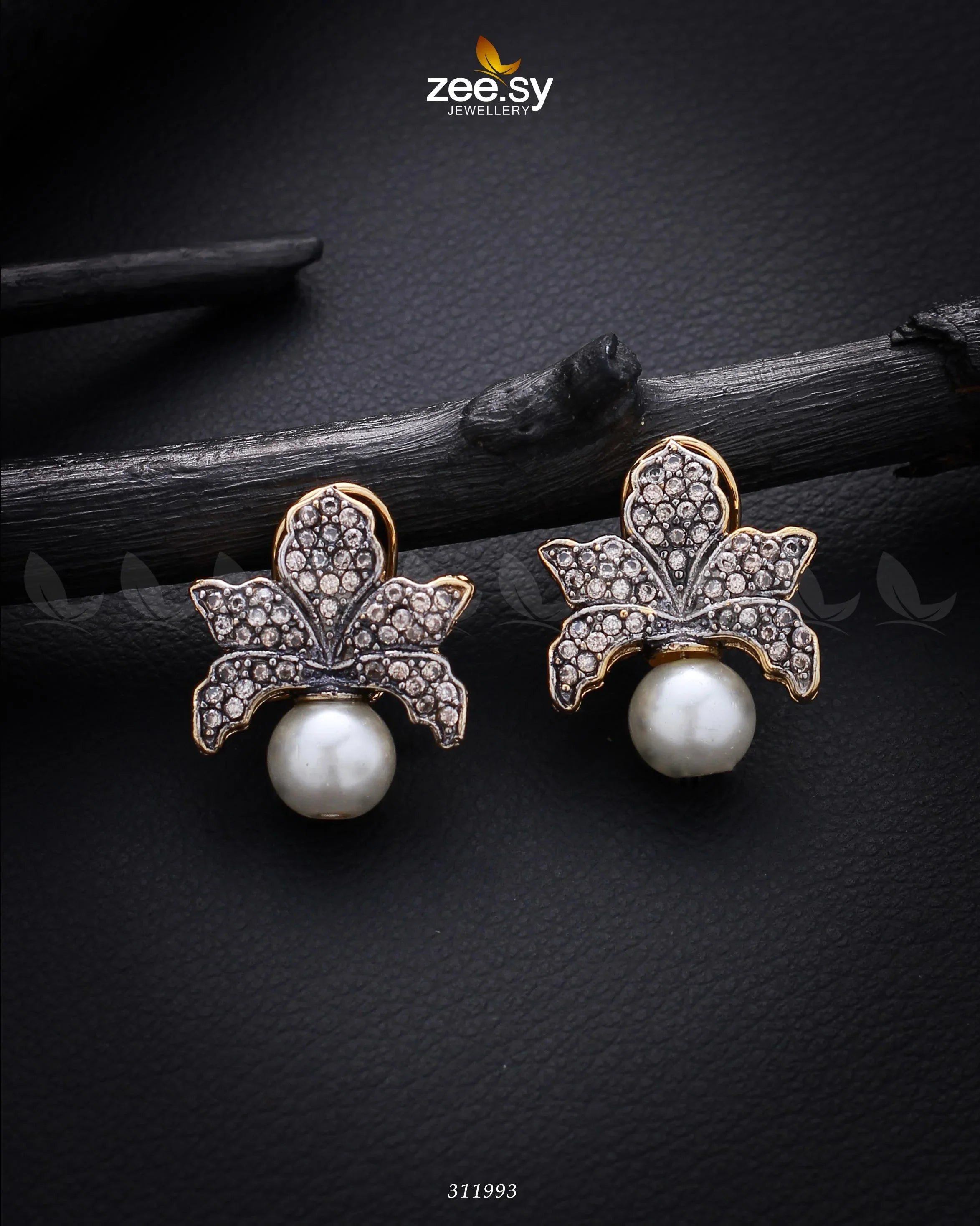 Foxglove Earrings Champagne - Zeesy Jewellery