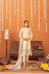 Chaashni By Tawakkal Stitched 3 Piece Eid Fancy Emb Lawn Vol-02 Suit-D-3135