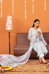 Chaashni By Tawakkal Stitched 3 Piece Eid Fancy Emb Lawn Vol-02 Suit-D-3136
