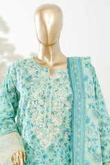 Bin Saeed Stitched 3 Piece Exc Luxury Festive Frock Vol-03 Suit-LSM-3136-FEROZI