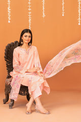 Chaashni By Tawakkal Stitched 3 Piece Eid Fancy Emb Lawn Vol-02 Suit-D-3139