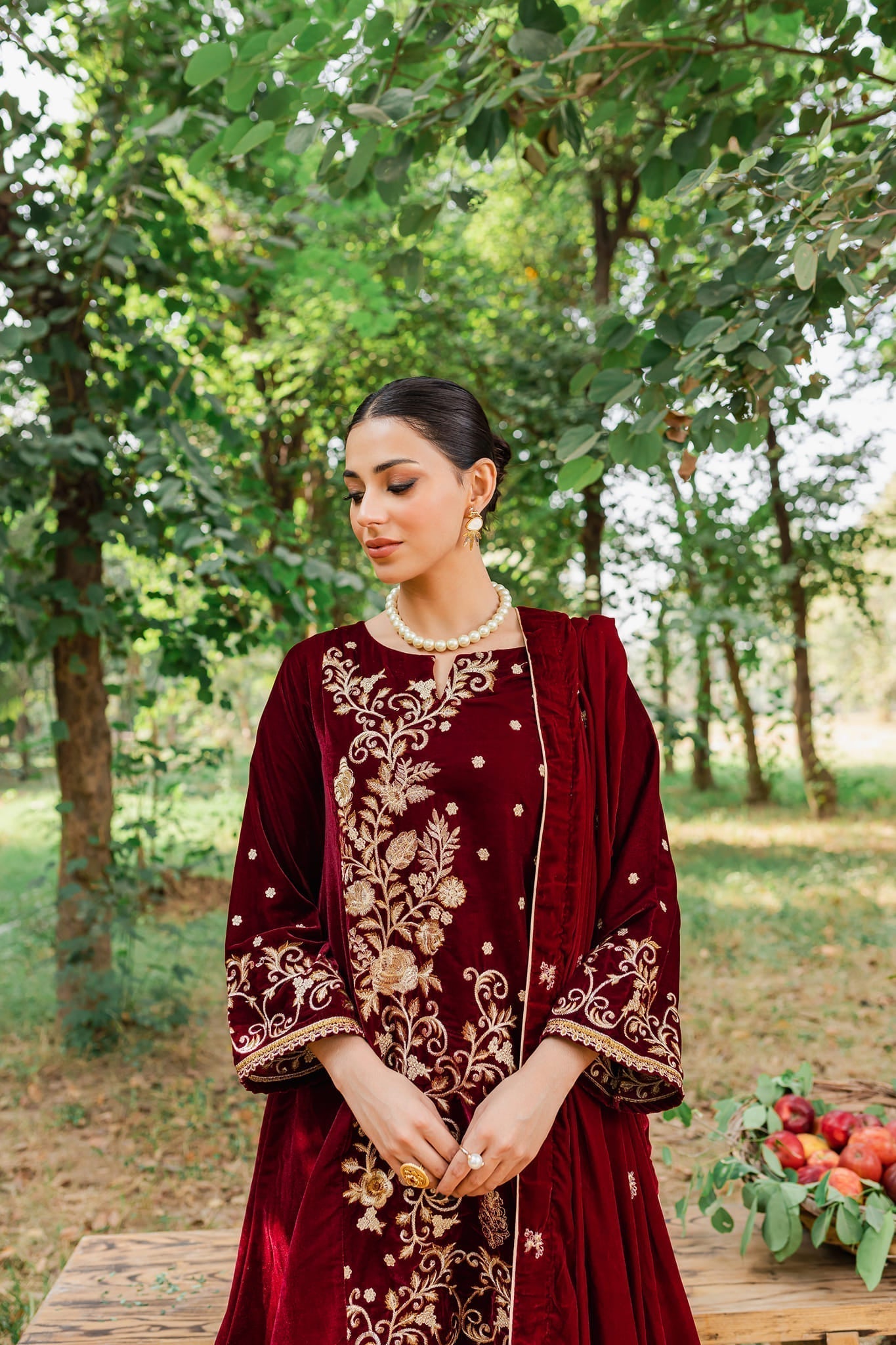 Panache Apparel Stitched Velvet Collection-Parul