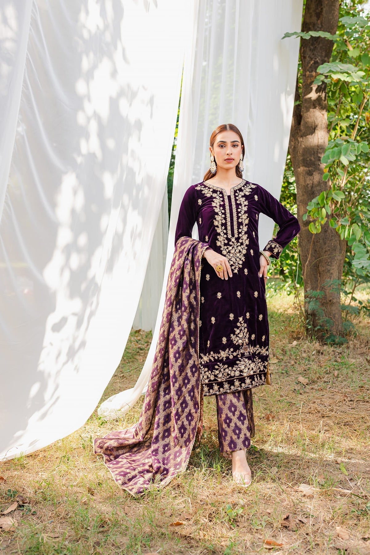 Panache Apparel Stitched Velvet Collection-Mayal