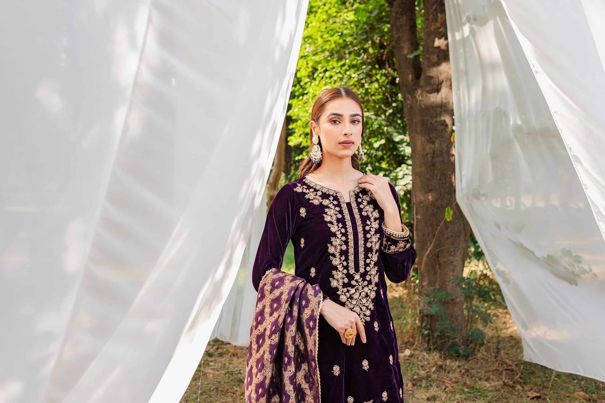 Panache Apparel Stitched Velvet Collection-Mayal