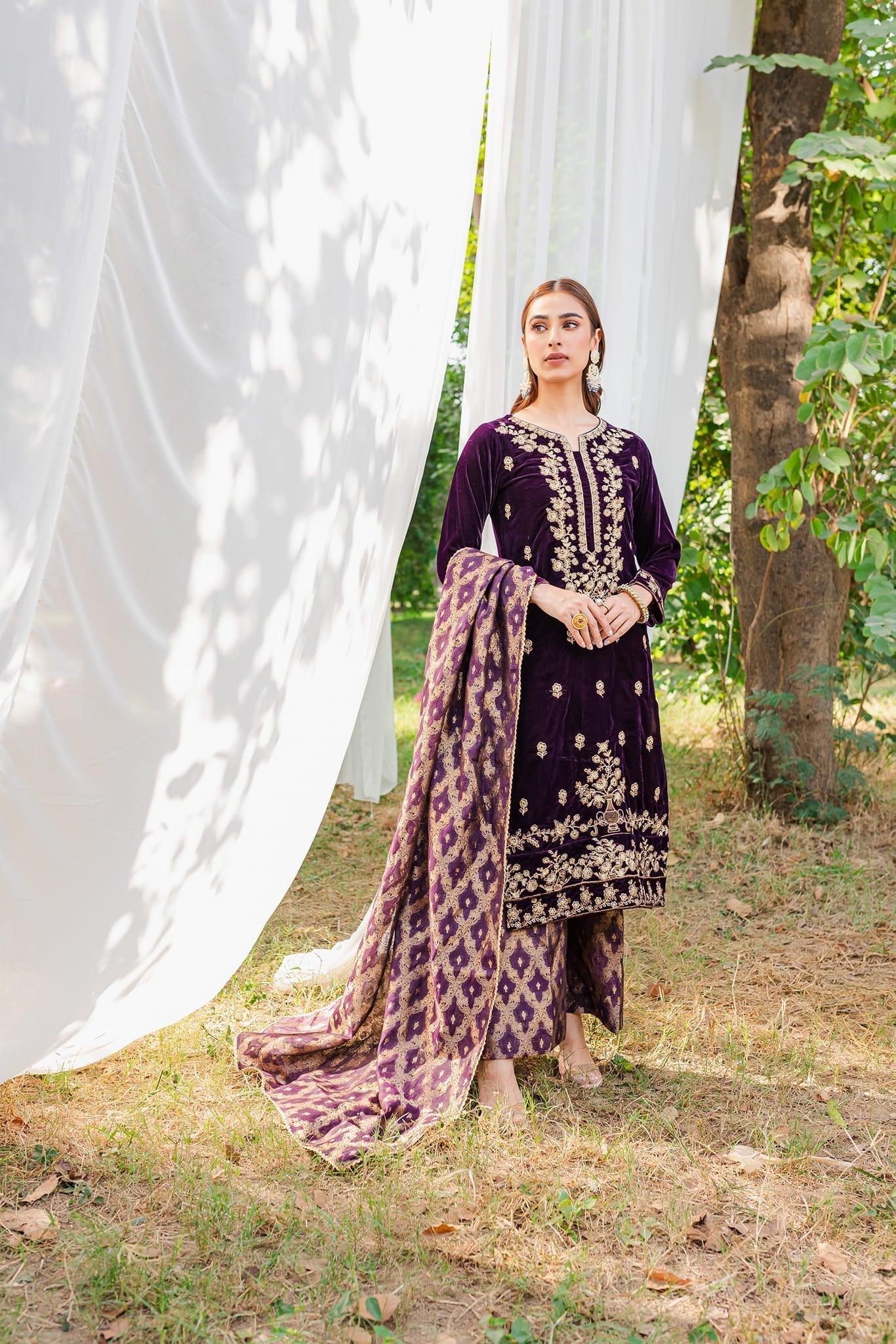 Panache Apparel Stitched Velvet Collection-Mayal
