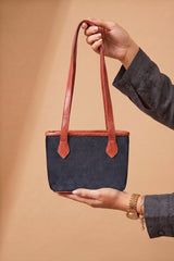Fineur Mini Jute Shoulder Bag - Black