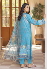 Zarwisha By Humdum Unstitched 3 Piece Digital Printed Emb Lawn Collection'2025-D-07