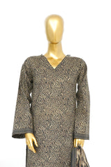 Bin Saeed Stitched 3 Piece Exclusive Printed Lawn Vol-14 Suit-LSM-3260-BLACK