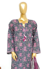 Bin Saeed Stitched 3 Piece Exclusive Printed Lawn Vol-14 Suit-LSM-3263-GRAY