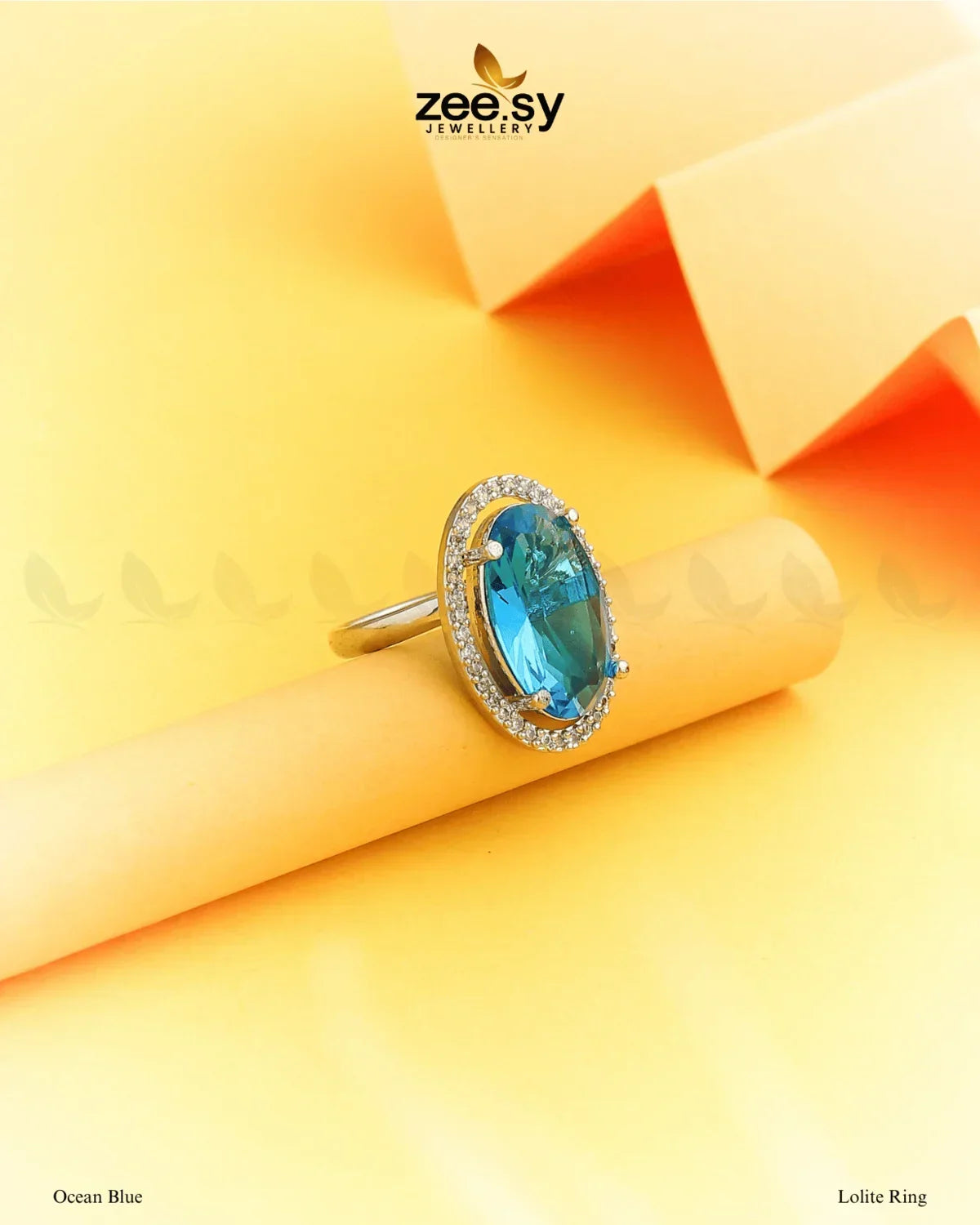 Lolite Ring Ocean Blue - Zeesy Jewellery