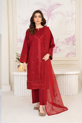 Tiraz Stitched 3 Piece Summer Suit-Gulistaan