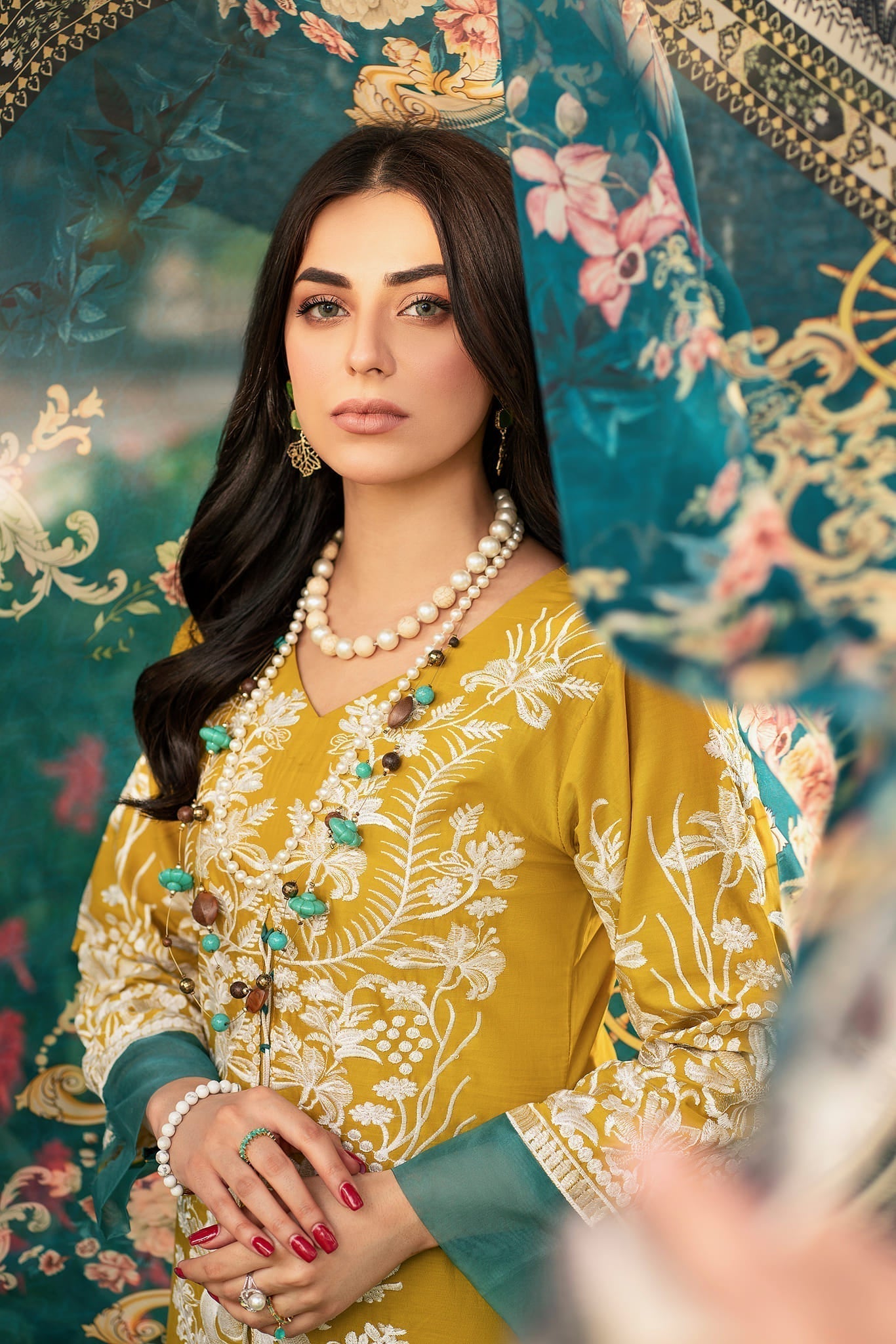 Lamhay by Panache Apparel Stitched Luxury Lawn Collection-Florid Haven