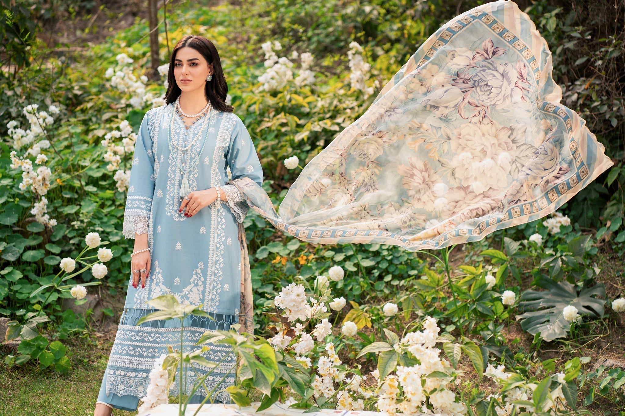 Lamhay by Panache Apparel Stitched Luxury Lawn Collection-Crystal