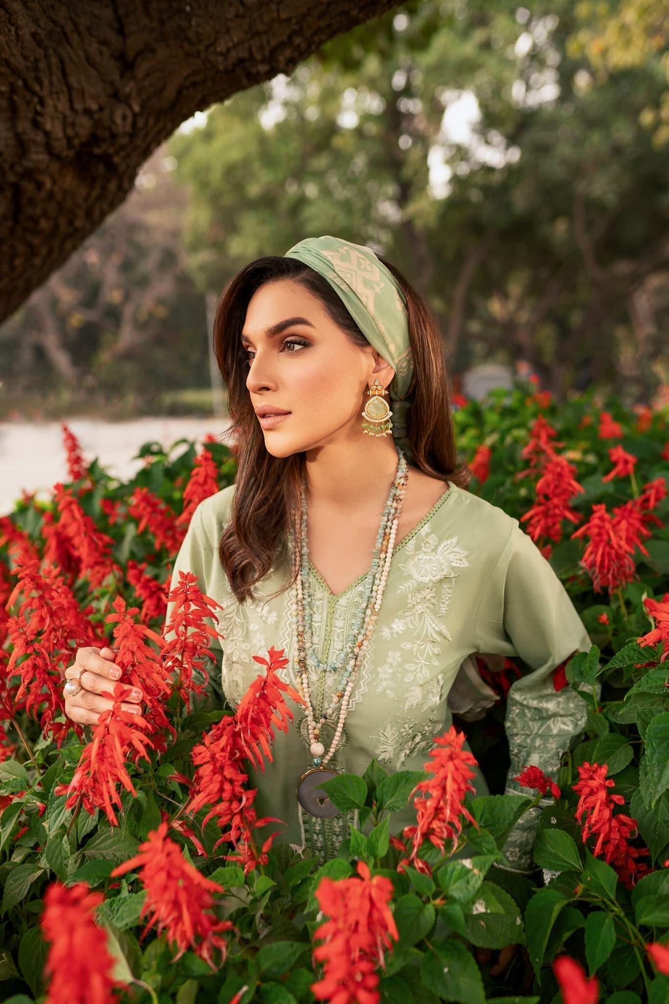 Lamhay by Panache Apparel Stitched Luxury Lawn Collection-Mint Voyage