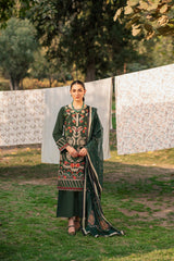 Lamhay by Panache Apparel Stitched Luxury Lawn Collection-Surreal Green