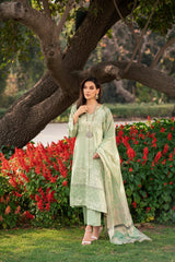 Lamhay by Panache Apparel Stitched Luxury Lawn Collection-Mint Voyage
