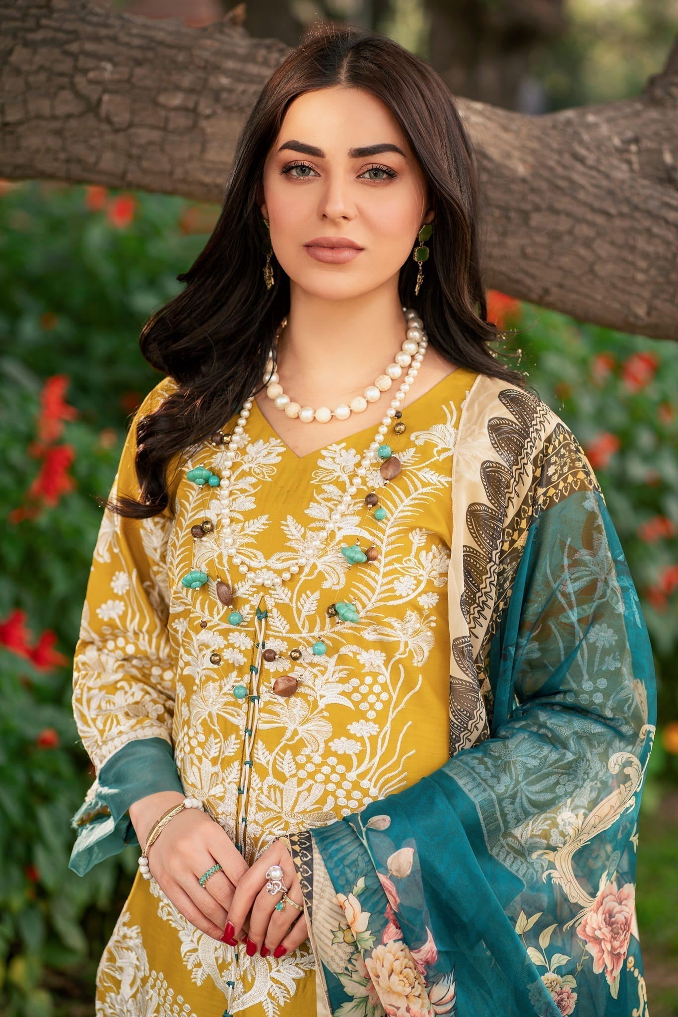 Lamhay by Panache Apparel Stitched Luxury Lawn Collection-Florid Haven