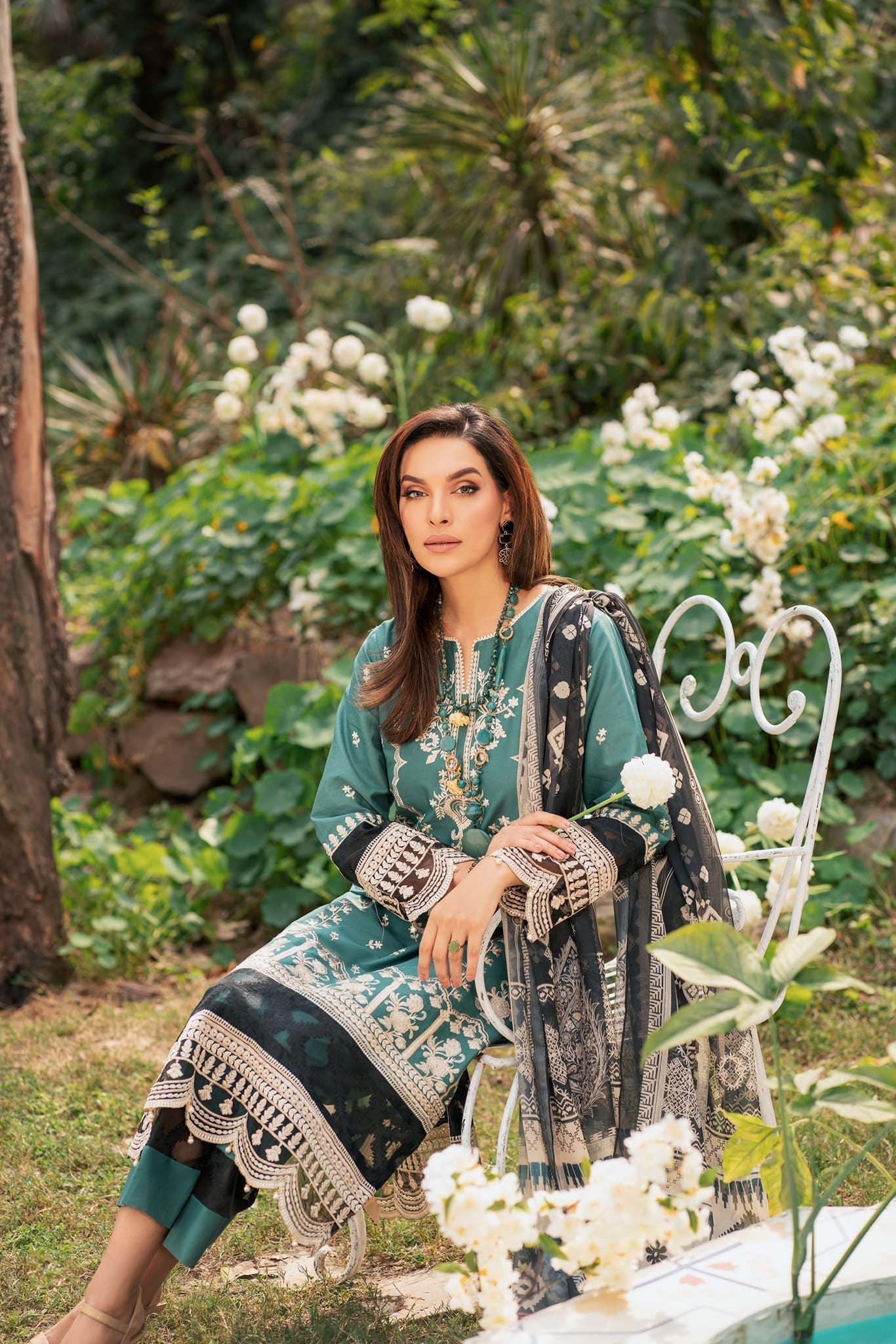 Lamhay by Panache Apparel Stitched Luxury Lawn Collection-Beryl Grace