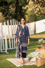 Lamhay by Panache Apparel Stitched Luxury Lawn Collection-Blue Glaze