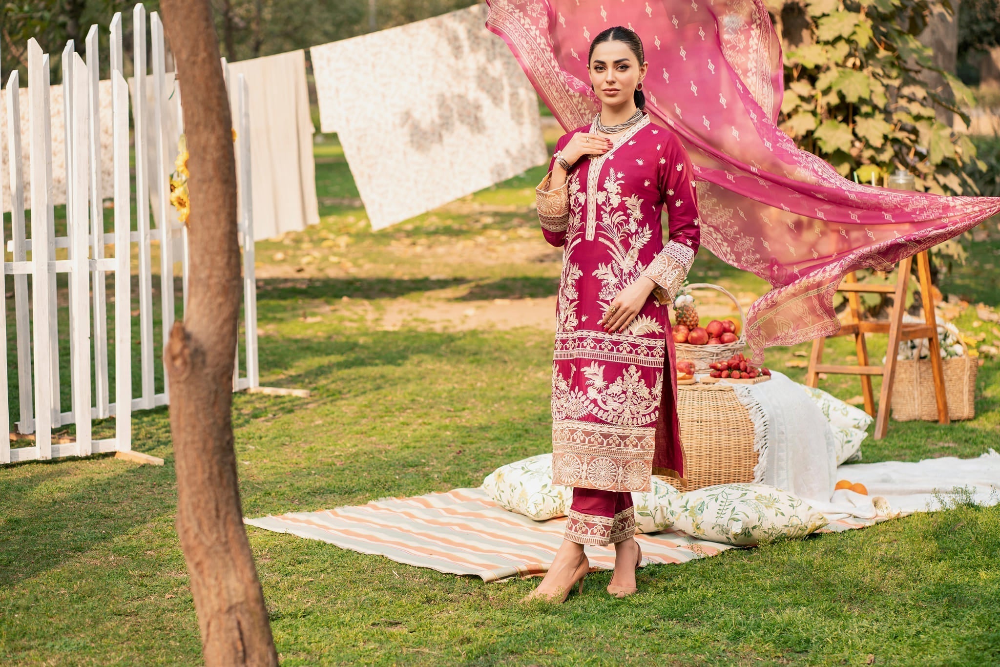 Lamhay by Panache Apparel Stitched Luxury Lawn Collection-Azalea
