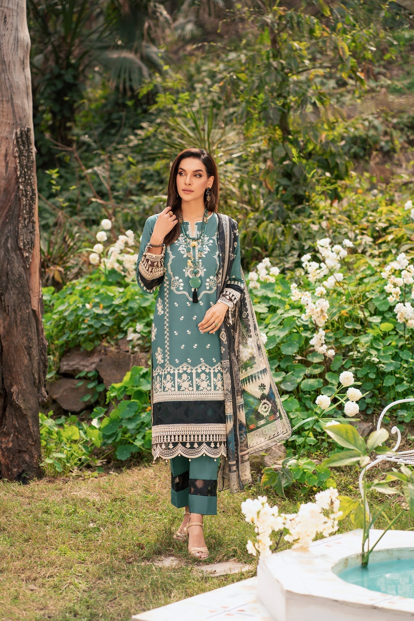 Lamhay by Panache Apparel Stitched Luxury Lawn Collection-Beryl Grace