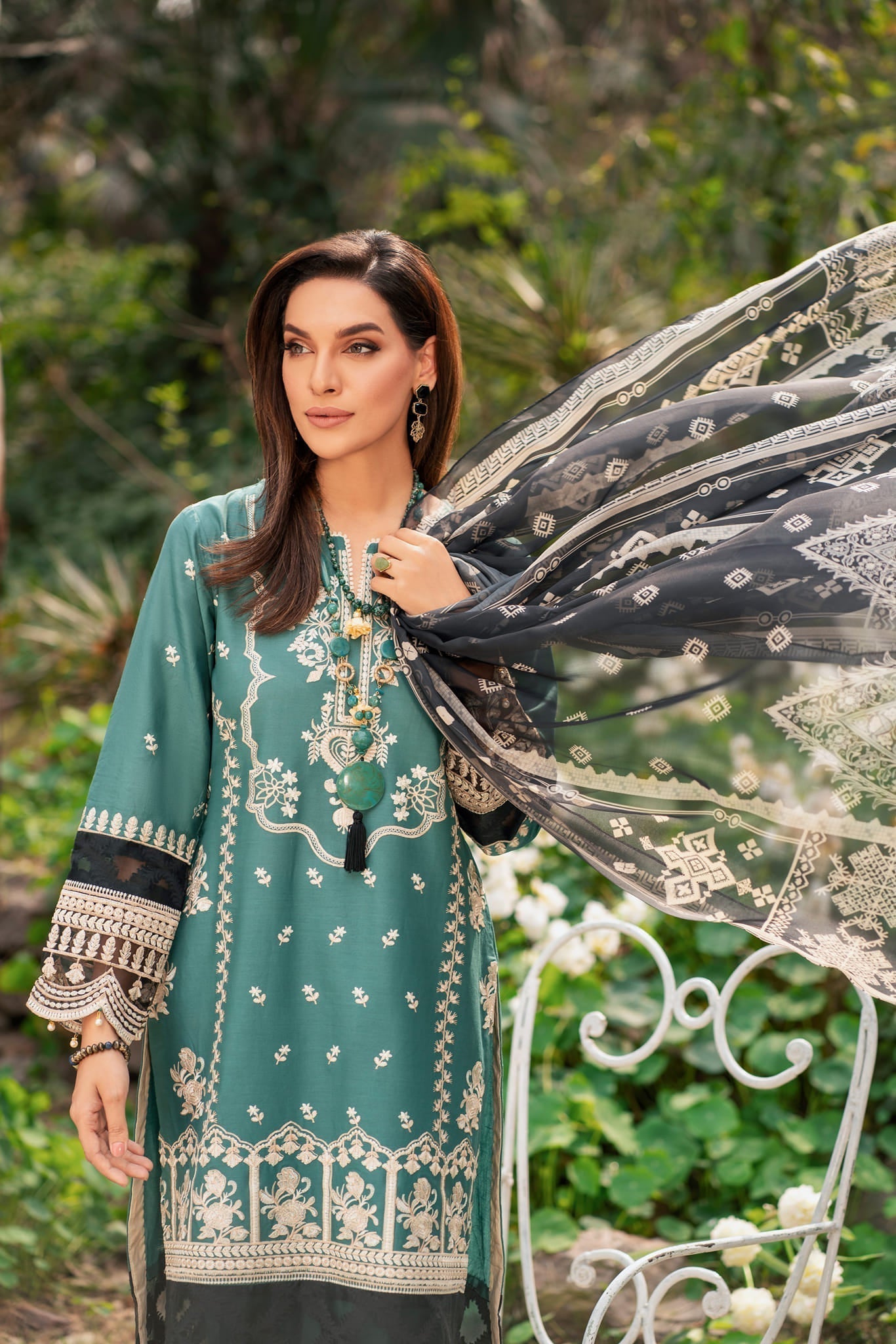 Lamhay by Panache Apparel Stitched Luxury Lawn Collection-Beryl Grace