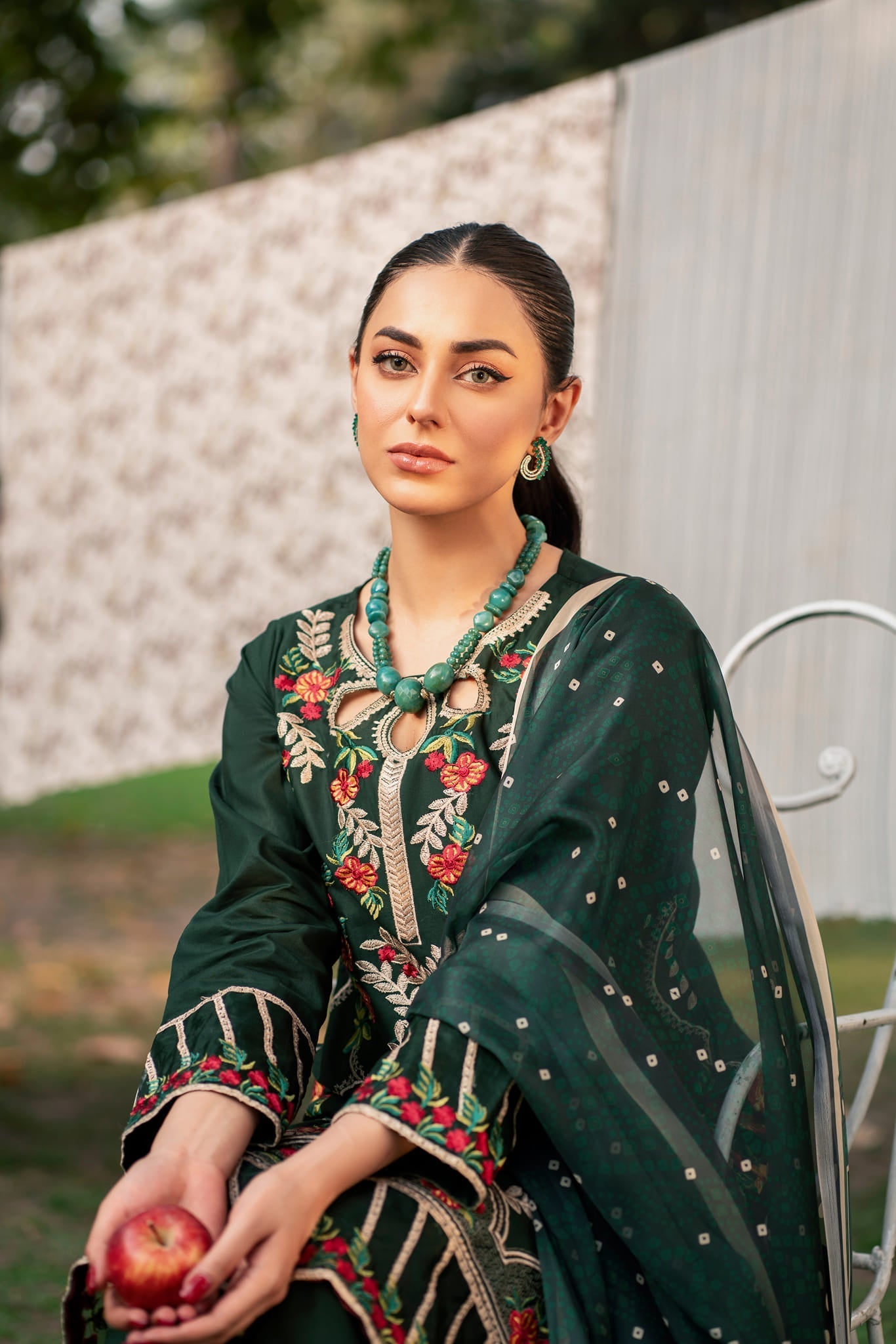 Lamhay by Panache Apparel Stitched Luxury Lawn Collection-Surreal Green