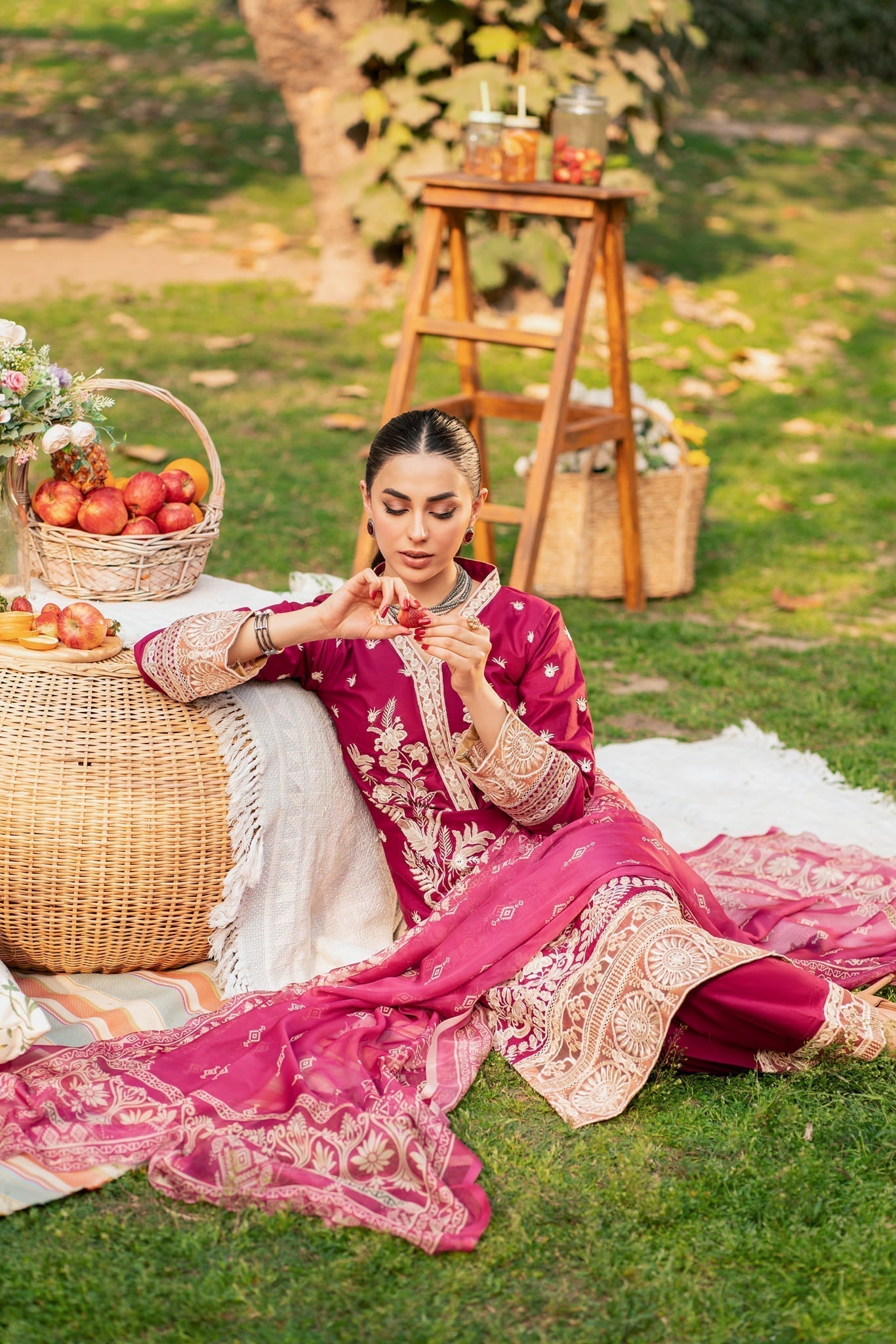 Lamhay by Panache Apparel Stitched Luxury Lawn Collection-Azalea