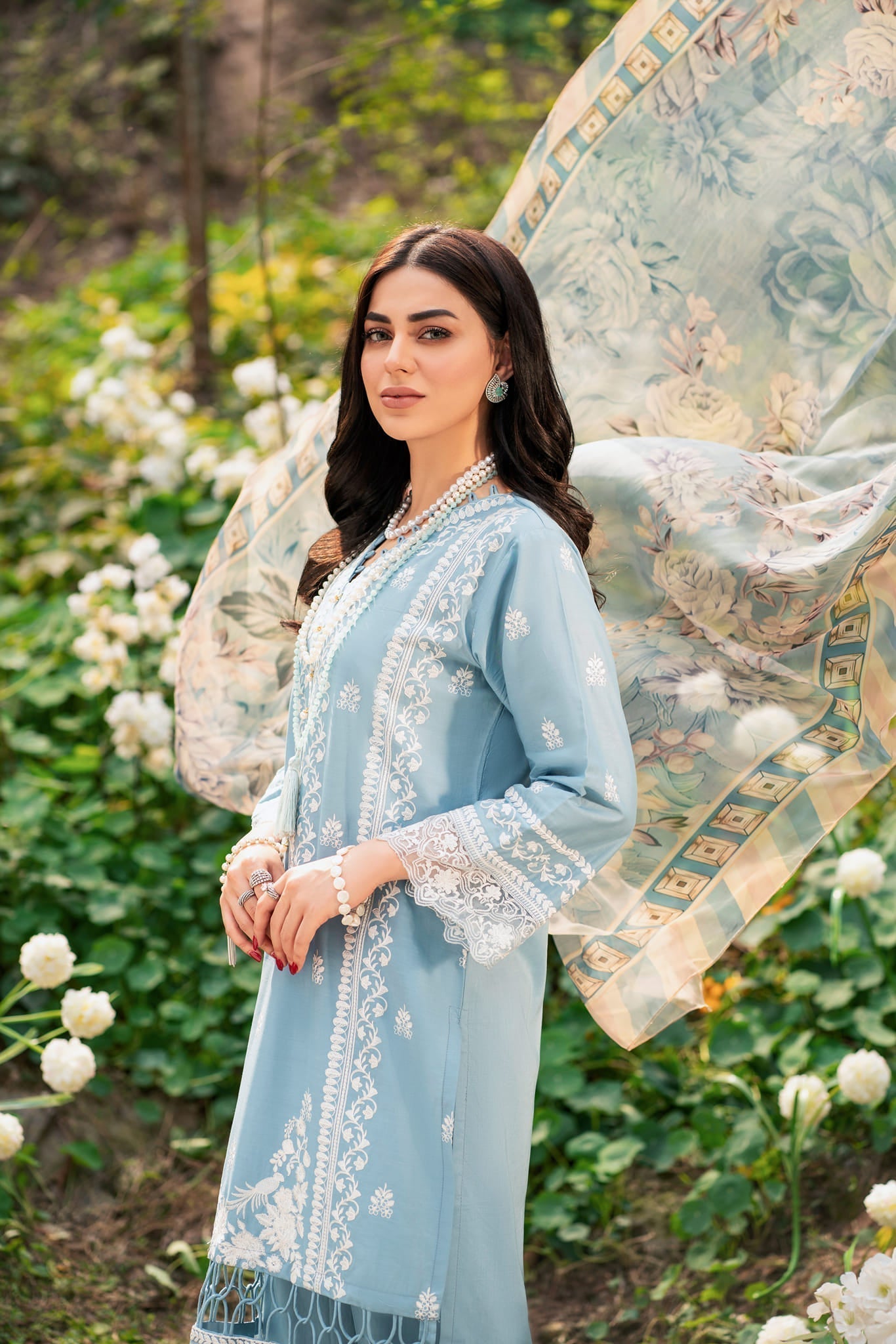 Lamhay by Panache Apparel Stitched Luxury Lawn Collection-Crystal