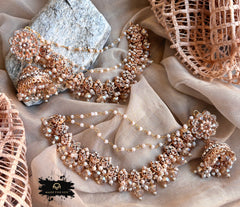 Made For Her-Sahara Dusk Danglers - Champagne - KIA1050