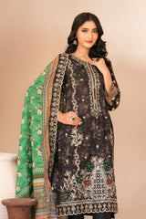 Ohana By Tawakkal Unstitched 3 Piece Emb Lawn Suit-D-3365