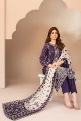 Ohana By Tawakkal Unstitched 3 Piece Emb Lawn Suit-D-3366