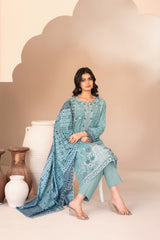 Ohana By Tawakkal Unstitched 3 Piece Emb Lawn Suit-D-3367